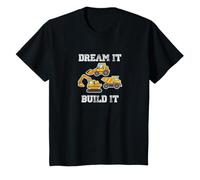 Niños Dream It Build It. Camión excavadora con punta excavadora para niños pequeños Camiseta