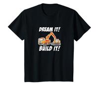 Niños Dream It Build It. Camión excavadora con punta excavadora para niños pequeños Camiseta