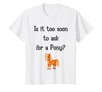 Niños es demasiado pronto para pedir un pony Cowboy Baby Cute New Born Camiseta
