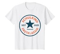 Niños Escuela Escolar 2025, diseño de Estrella de Primera Clase Camiseta