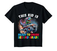 Niños Este niño está Listo para Aplastar 2do Grado | T-Rex Monster Truck Camiseta