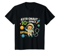 Niños Explorador del 10º cumpleaños Espacial de Astronauta Camiseta