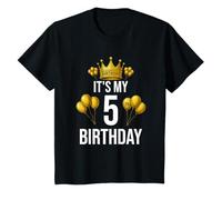 Niños Fiesta de cumpleaños It's My 5th Birthday para niños y niñas de 5 años Camiseta