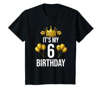 Niños Fiesta de cumpleaños It's My 6th Birthday para niños y niñas de 6 años Camiseta