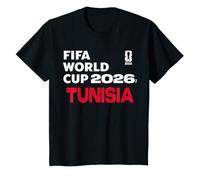 Niños FIFA World CUP26 Tunisia Block Letters Camiseta