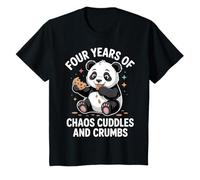 Niños Four Years of Chaos Cuddles and Crumbs, Divertido Cuarto cumpleaños Camiseta