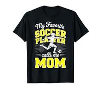 Niños Fútbol Mamá Jugador de fútbol Favorito Me Llama mamá Amarillo Camiseta
