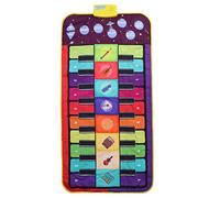 Niños Gran Matio Musical Mat de piano doble Teclado incorporado En canciones Instrumentos musicales Juguetes educativos para niños mayores de 3 años