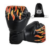 Niños Guantes de Boxeo 6 Onzas con Bolsa de Almacenamiento, Guantes de Entrenamiento para Niños de 3 a 16 Años, para MMA Muay Thai y Kick Boxing, Negro