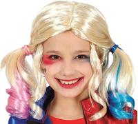 Niños Halloween Peluca para Disfraz Colorido Coletas Harley Tipo Nuevo Fg