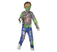 Niños Halloween Zombi Gamer Disfraz Gaming Dibujos Niños Niña Conjunto