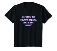 Niños I Listen To Heavy Metal with My Aunt Rock Star Kids Camiseta