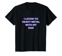 Niños I Listen To Heavy Metal with My Dad Rock Star Kids Camiseta