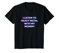Niños I Listen To Heavy Metal with My Mommy Rock Star Kids Camiseta