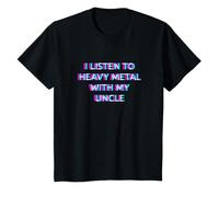 Niños I Listen To Heavy Metal with My Uncle Rock Star Kids Camiseta