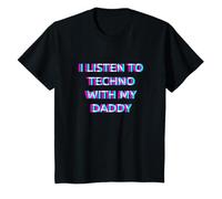Niños I Listen To Techno with My Daddy Rave Kids Camiseta