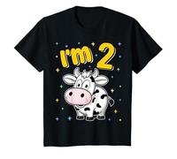 Niños I'm 2 Cute Cow, 2 años, 2 años, vacas de segundo cumpleaños para niños Camiseta