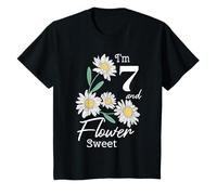 Niños I'm 7 Flower Sweet Seven 7 años 7 años 7 años 7 cumpleaños niña Camiseta