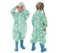 Niños Impermeable con Capucha Mono Chubasquero Mono Pieza Niño Chubasquero Ligero Niñas Chaquetas Impermeablespelele Verde 2-4 Años