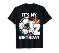 Niños Impresionante Fútbol Segundo Cumpleaños Bola de Fútbol Fiesta Camiseta