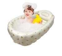 Niños inflables de la bañera de la bañera: piscina portátil de baño para niños pequeños con respaldo | Mini piscina de aire para niños y niñas, cuenca de ducha de viaje para baños de bebé, uso interno