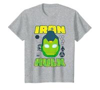 Niños Iron Man and His Awesome Friends Iron Hulk Camiseta