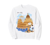 Niños Italia Souvenir Girl on Bike Diciendo Ciao - Hola Italiano Sudadera