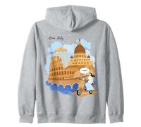 Niños Italia Souvenir Girl on Bike Diciendo Ciao - Hola Italiano Sudadera con Capucha
