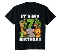 Niños It's My 7th Birthday Zoo Jungle Safari 7 Años Cumpleaños Camiseta