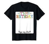 Niños It's My Birthday Sign My Shirt Camiseta