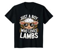 Niños Just a Boy Who Loves Lambs Lamb Sheep Farm Animal Lover Kids Camiseta