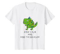 Niños Keep Calm and Feed the Dragon, Dragon, regalo Camiseta