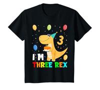 Niños Kids I'm Three Rex Boys Dinosaurio 3 años cumpleaños Camiseta