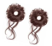 Niños La Extensión De Moño Elástica De Cabello Estilos Desordenados Sintéticos Corbata Para Cabello Para Niños Extensión Fiesta Transformación Peinado Rápida Y Fácil