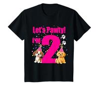Niños Lets Pawty I'm 2! Disfraz de Fiesta de cumpleaños con temática de Cachorro Camiseta