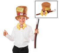 Niños Licencia Oficial Willy Wonka Kit Carnaval Sombrero Set De Rubies