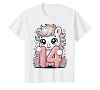 Niños Lindo 14º Caballo Cumpleaños 14 Años Niña B-Day Horses Camiseta