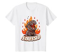 Niños Lindo diseño infantil estresado hipopótamo Camiseta