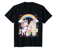 Niños Lindo Traje de Fiesta de cumpleaños de Unicornio para niñas de 4 años Camiseta