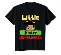Niños Little Mister Juneteenth Black King Melanina Piel Marrón Niños Camiseta