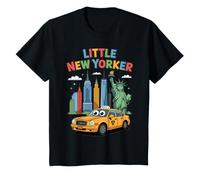 Niños Little New Yorker NYC Skyline Taxi Niños Ciudad de Nueva York Camiseta
