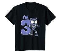 Niños Marvel Black Panther Cute 3rd Birthday I'm 3 Camiseta