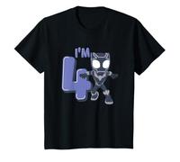 Niños Marvel Black Panther Cute 4th Birthday I'm 4 Camiseta