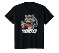 Niños Marvel Guardianes de la Galaxia Rocket Circle - Camiseta para niños Camiseta