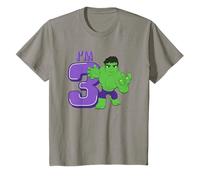 Niños Marvel Hulk Cute Hulk 3rd Birthday I'm 3 Camiseta
