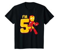 Niños Marvel Iron Man Cute Iron Man 5th Birthday I'm 5 Camiseta