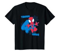 Niños Marvel Spider-Man Cute Spidey Cumpleanos 4 Anos Camiseta