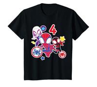 Niños Marvel Spidey and His Amazing Friends 4 Year Old Birthday Camiseta
