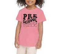 Niños Moda Niño Niño Niñas Ropa de Verano Primer Día de la Escuela Camisa En Mi Preescolar Camisas de guardería Niños 146, Rosa., 2-3 años