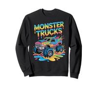 Niños Monster Truck Drip Colorido Graffiti Ice Cream Drip Boy Sudadera